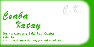 csaba katay business card